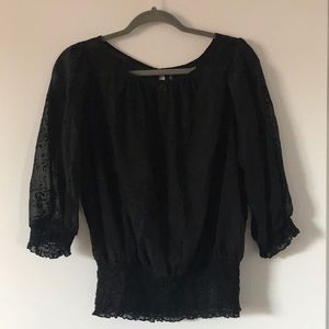 Sheer black top
